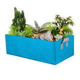 NNEOBA Felt Grow Bag Rectangle Planting Nursery Pot Outdoor Garden Flower Planting Bag with Handle Garden Vegetable Planting Container