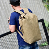 NNEOBA Canvas Travel Backpack Hand Shoulder Bag Green