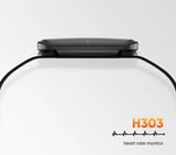 NNEOBA Dual Heart Rate Monitor Chest Strap 2-Pack H303 Sensors Black