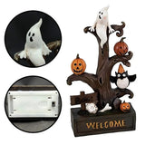 NNEOBA Halloween Pumpkin Ghost Tree LED Light Statue