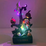 NNEOBA Halloween Pumpkin Ghost Tree LED Light Statue