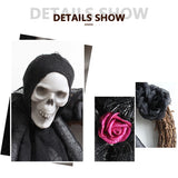 NNEOBA Handmade Halloween Skull Door Wreath