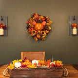 NNEOBA Halloween Pumpkin Mickey Wreath