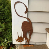 NNEOBA Halloween Metal Cat Yard Ornament