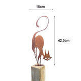 NNEOBA Halloween Metal Cat Yard Ornament