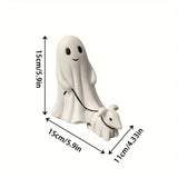 NNEOBA Halloween Ghost Walking Dog Statue