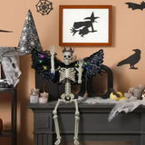 NNEOBA Halloween Hanging Wing Skeleton Skull with Glowing Wings