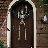 NNEOBA Halloween Hanging Wing Skeleton Skull with Glowing Wings