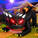 NNEOBA Halloween Inflatable Black Cat with LED Lights