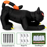 NNEOBA Halloween Inflatable Black Cat with LED Lights