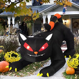 NNEOBA Halloween Inflatable Black Cat with LED Lights