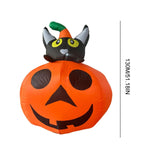 NNEOBA Halloween Inflatable Pumpkin Cat Outdoor LED Decoration