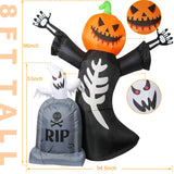 NNEOBA Halloween Pumpkin Skeleton Tombstone Yard Decor