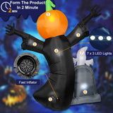 NNEOBA Halloween Pumpkin Skeleton Tombstone Yard Decor