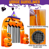NNEOBA Halloween Inflatable Pumpkin Archway with Witch Hat