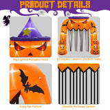 NNEOBA Halloween Inflatable Pumpkin Archway with Witch Hat