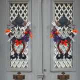 NNEOBA Halloween Witch Hat & Leg Door Wreath
