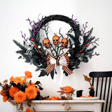NNEOBA Halloween Skull Wreath for Front Door