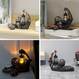 NNEOBA Halloween Zombie Crawling Horror Decor with LED Lights