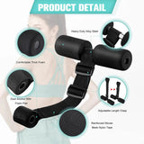 NNEOBA Hamstring Curl Strap for Nordic & Ab Workouts Black