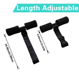 NNEOBA Hamstring Curl Strap for Nordic & Ab Workouts Black