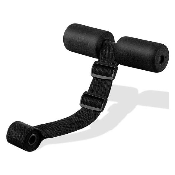 NNEOBA Hamstring Curl Strap for Nordic & Ab Workouts Black