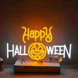 NNEOBA Halloween Pumpkin Neon Sign Dimmable Wall Light Decor