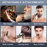 NNEOBA 6 in 1 Hair Clipper And Trimmer Set USB Rechargeable for Men Bronze