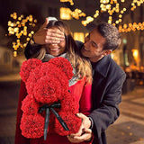 NNEOBA Vibrant Red 3.5cm Foam Rose Heads: Perfect for Rose Bear Crafts - Pack of 50