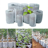 NNEOBA 100Pcs Different Sizes Biodegradable Non-woven Seedling Pots Eco-Friendly Planting Bags Nursery Bag Plant Grow Bags for garden