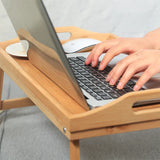 NNEOBA Foldable Laptop Stand & Breakfast Tray - Cozy Bedroom Desk