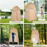 NNEOBA Portable Outdoor Privacy Tent Pop-Up Shower And Toilet Shelter Khaki