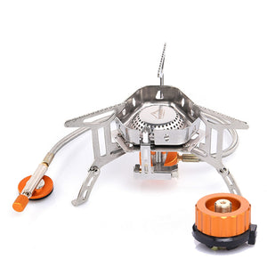 NNEOBA Camping Wind Proof Gas Burner Outdoor Strong Fire Stove Heater Tourism Equipment Supplies Tourist Kitchen Survival Trips
