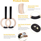 NNEOBA Sports Wood Gymnastic Rings