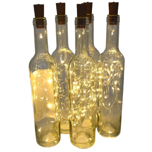 NBNEOBA 20 LED Wine Bottle Lights with Cork, 2M Cork Lights Fairy Mini String Lights for Liquor Bottles Crafts Party Wedding Decoration