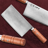 NNEOBA 7-Inch Slicing Knife 3-Layer Composite Stainless Steel Blade Brown