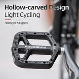 NNEOBA Ultralight Flat Platform Bicycle Pedals Nylon Composite Black