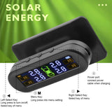 NNEOBA Solar Powered Wireless Tire Pressure Monitoring System with LCD Display Black