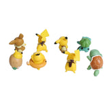 8Pcs Pokemon Anime Character Set Mini Collectible Plastic Figures