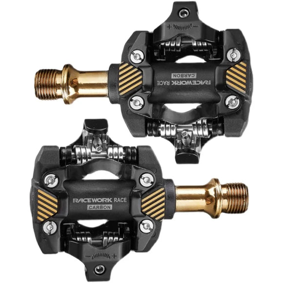 NNEOBA Self-Locking SPD Mountain Bike Pedals Carbon Gold
