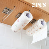 NNEOBA 1/2pcs Hanging Toilet Paper Holder Roll Paper Holder Bathroom Towel Rack Stand Kitchen Stand Paper Rack Home Storage Racks
