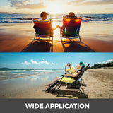 NNEOBA Outdoor Folding Camp Chair with Backrest & Footrest