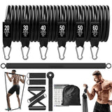 NNEOBA Workout Bar Resistance Bands Set – Pilates, Yoga & Home Gym Training Equipment