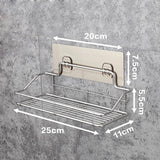 NNEOBA Stainless Steel Bathroom Storage Shelf Punch-Free Kitchen Bathroom Toilet Wall Hanging Storage Rack