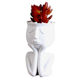 NNEOBA Ceramic Flower Pot Cute Cat Shape Garden Pots Succulent Planter Plant Container Home Desktop Decor Vase For Living Room