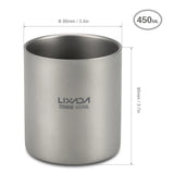 NNEOBA 450ml Titanium Double Wall