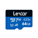 64GB Lexar MicroSDXC Memory Card Class 10 U3 A1