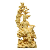 NNEOBA Wooden Guanyin: Tranquil Buddha Sculpture for Stylish Living Room Decor