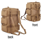 NNEOBA 55L Tactical Duffel Backpack Travel Bag Khaki
