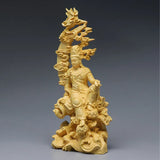 NNEOBA Wooden Guanyin: Tranquil Buddha Sculpture for Stylish Living Room Decor